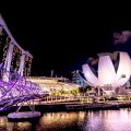 シンガポール マリーナ・ベイ・サンズ 夜景 アイキャッチ画像